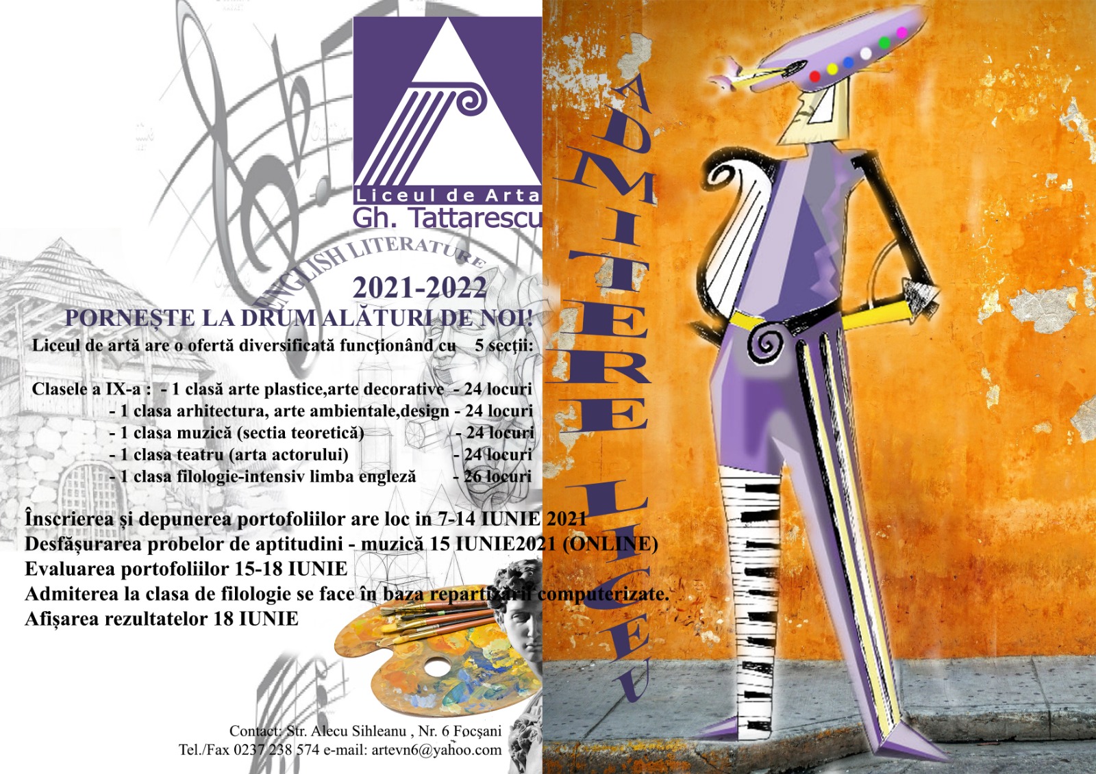 Afis admitere liceu 2021 2022